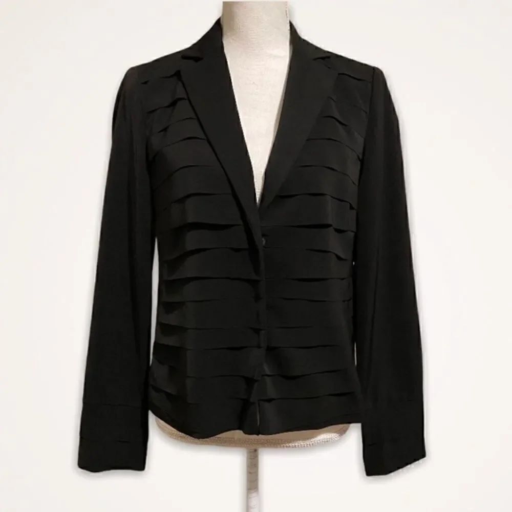 Rafaella Tiered Black Blazer 